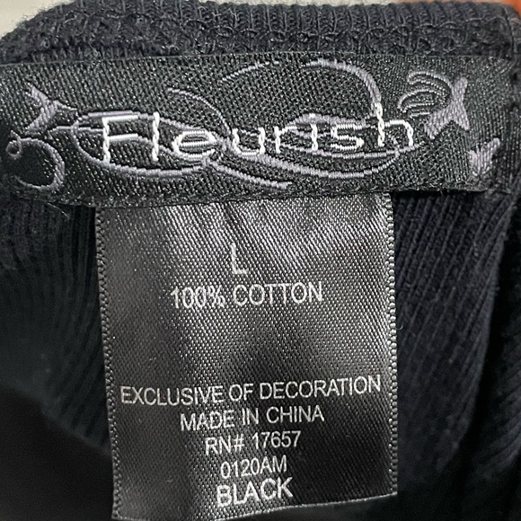 Black Sequins Tank Top, 100% Cotton, Size L, Used - Picture 4 of 7